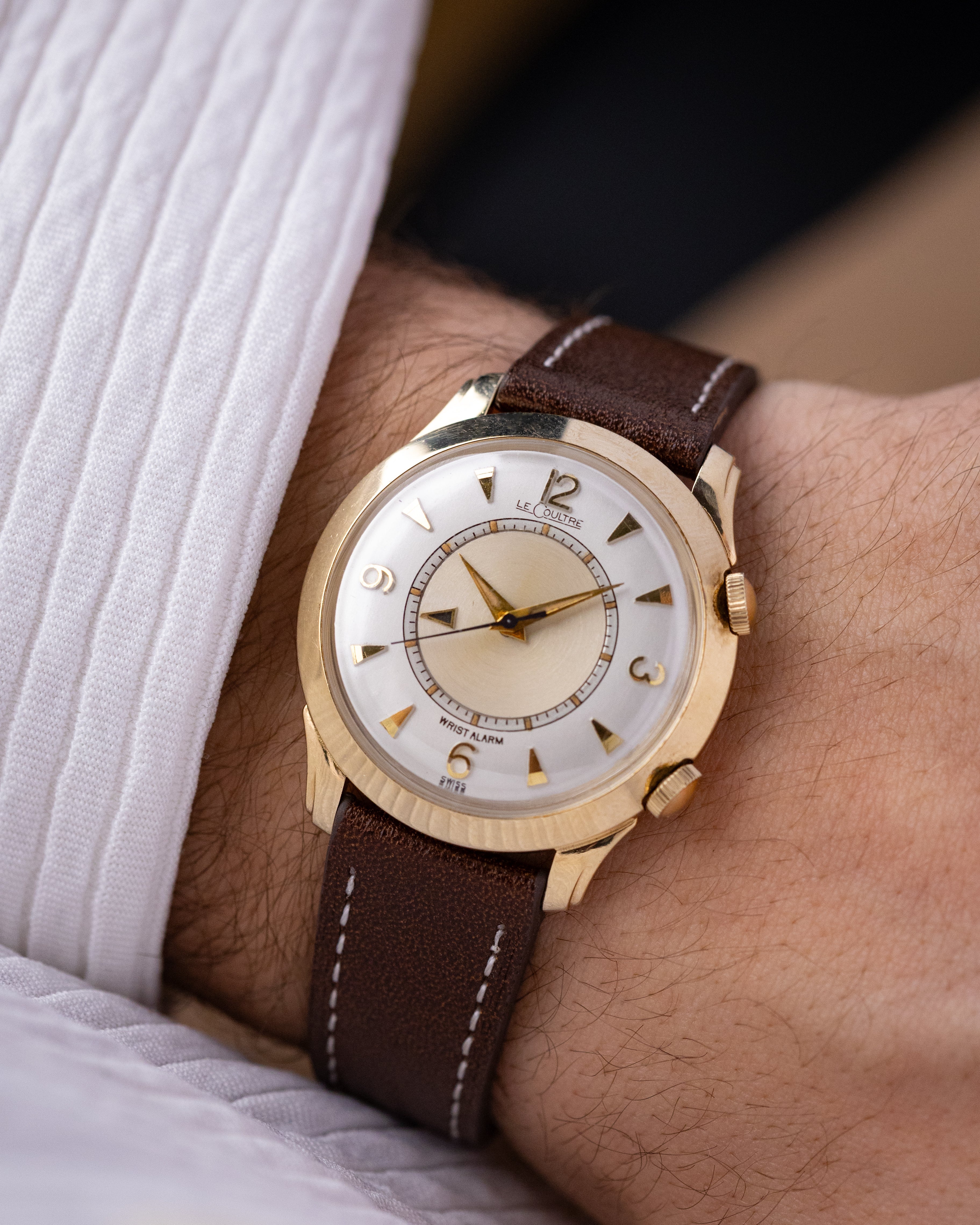 Vintage Jaeger - LeCoultre Memovox Alarm, Ref. 3151, Floating Disk Mystery Dial, 10K Gold Filled, 1950s - DuMarko