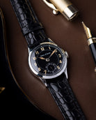 Vintage Jaeger - LeCoultre Military WW2 Watch, Manual Wind, Black Dial, Arabic Numerals, Calibre 463, c.1942 - DuMarko