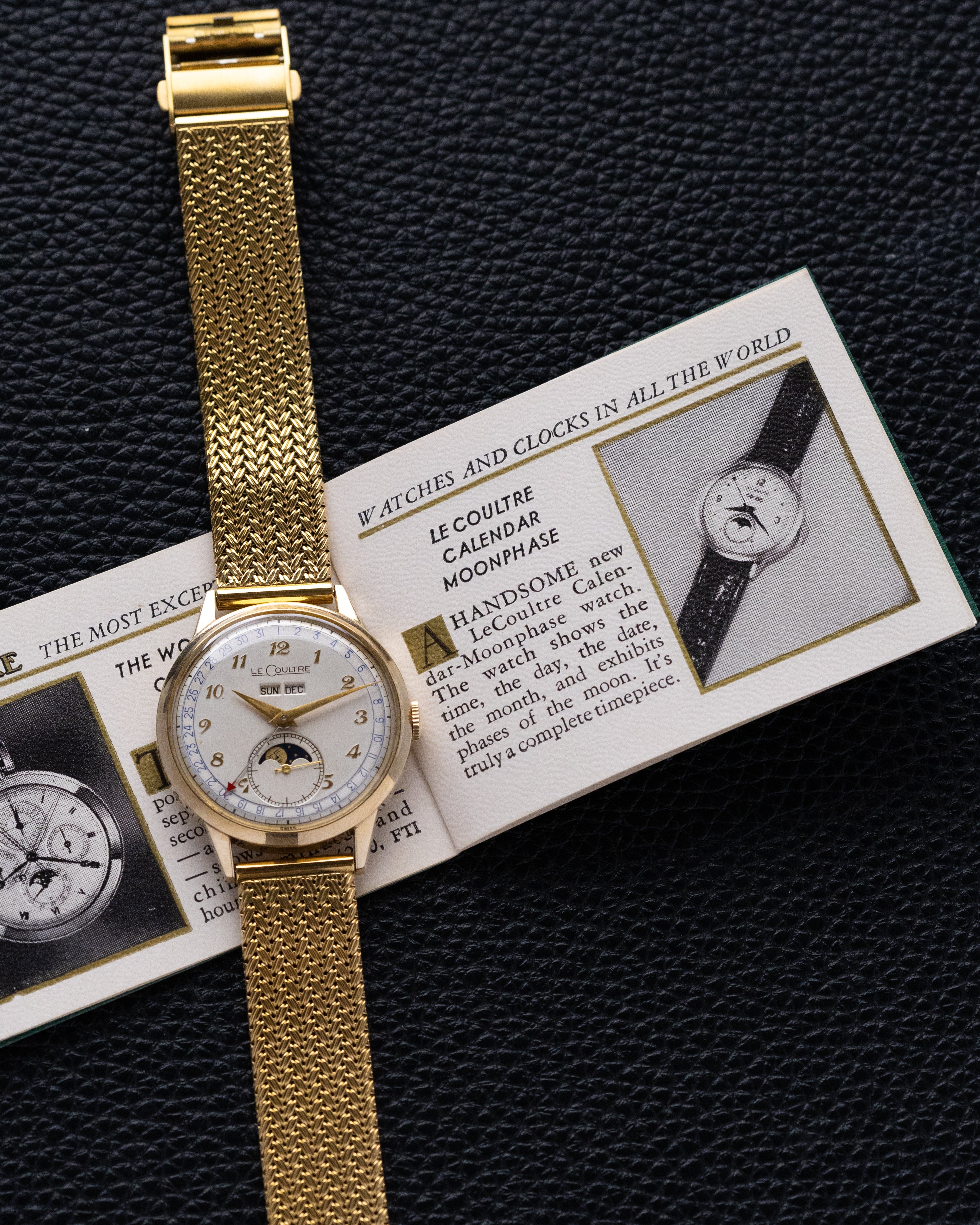 Vintage Jaeger - LeCoultre Triple Date Moonphase Cal. 806/AW, Gold Filled Case, Original Dial, From 1940s - DuMarko