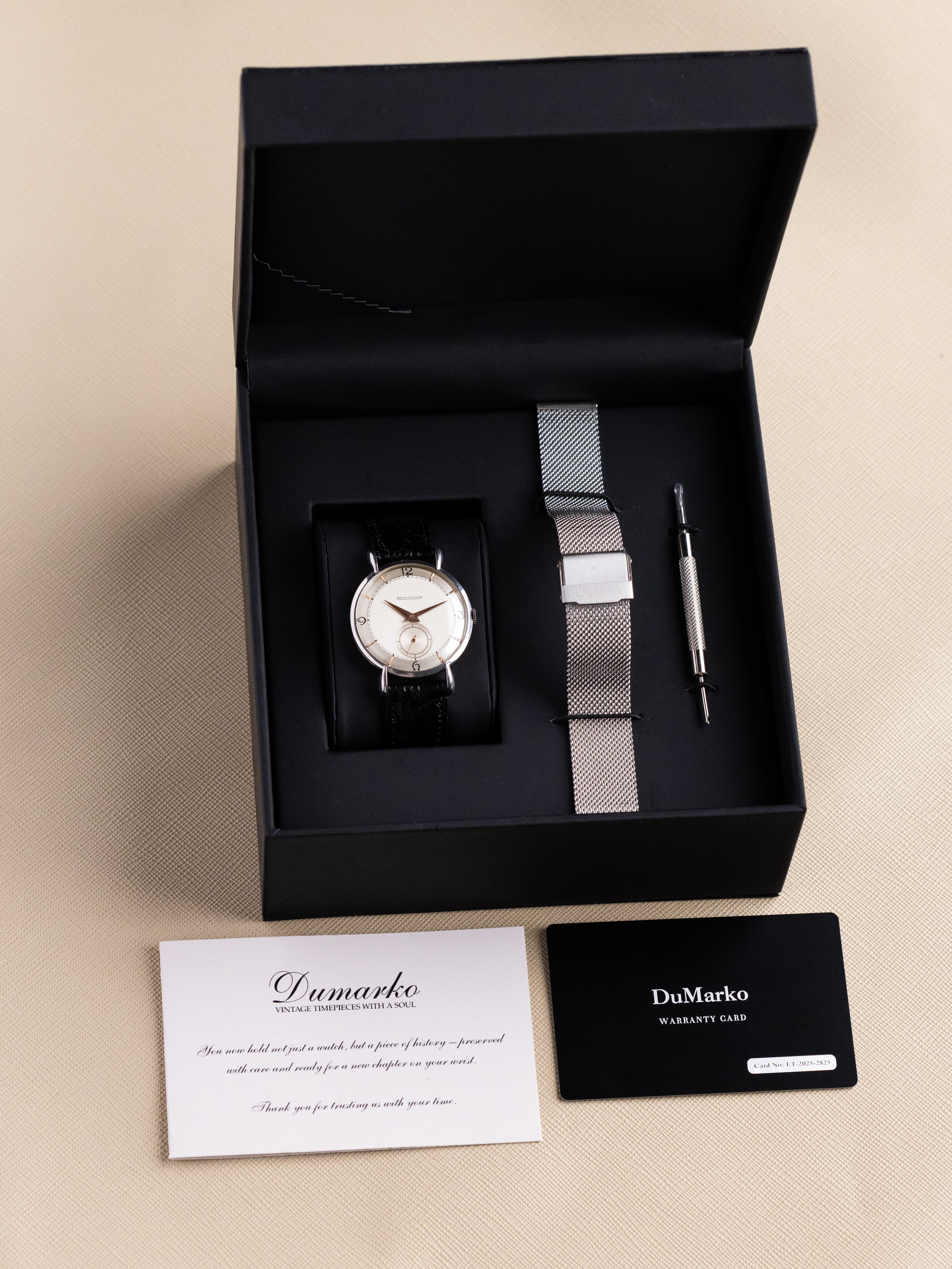 Vintage Jaeger - LeCoultre Watch, Teardrop Lugs, Cal. P449, Two - Tone Dial, Oversized case from 1948 - DuMarko