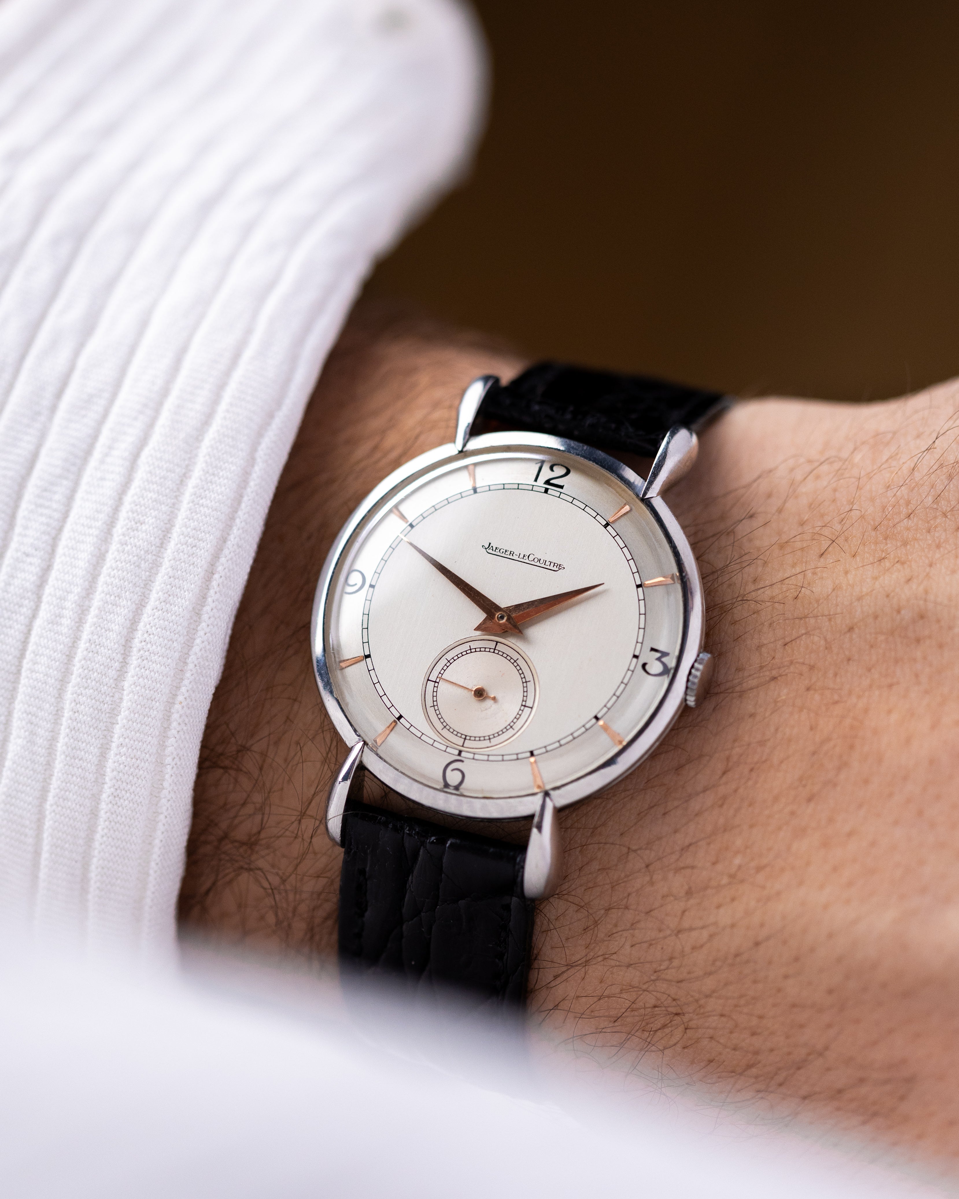 Vintage Jaeger - LeCoultre Watch, Teardrop Lugs, Cal. P449, Two - Tone Dial, Oversized case from 1948 - DuMarko