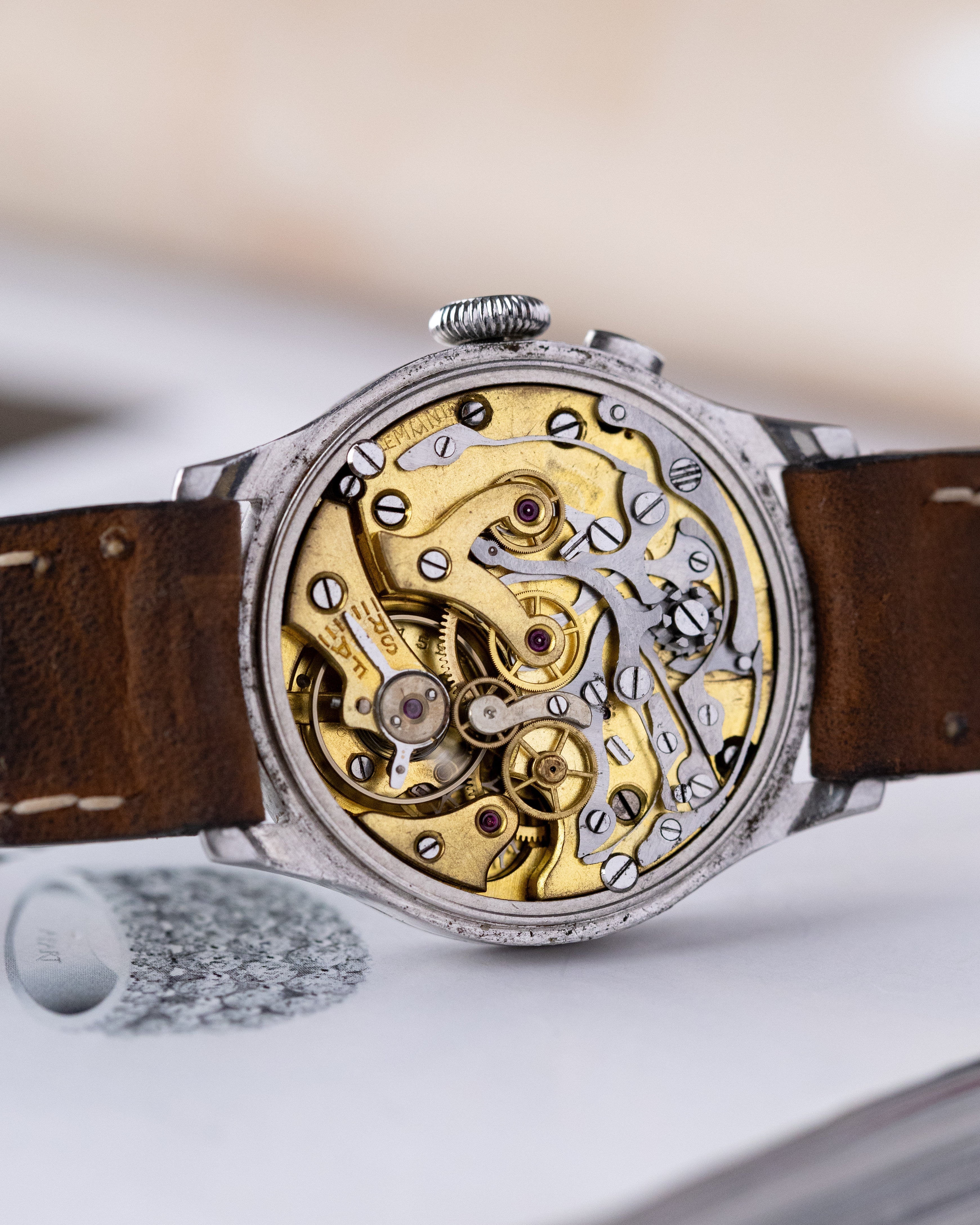 Vintage Lemania Monopusher Chronograph Cal. 15TL/33.3, Swiss Made