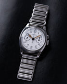 Vintage Lemania Monopusher Chronograph, Rare Steel Cushion Case, Cal. 13CH, Enamel Dial from 1930's - DuMarko
