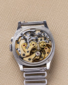 Vintage Lemania Monopusher Chronograph, Rare Steel Cushion Case, Cal. 13CH, Enamel Dial from 1930's - DuMarko