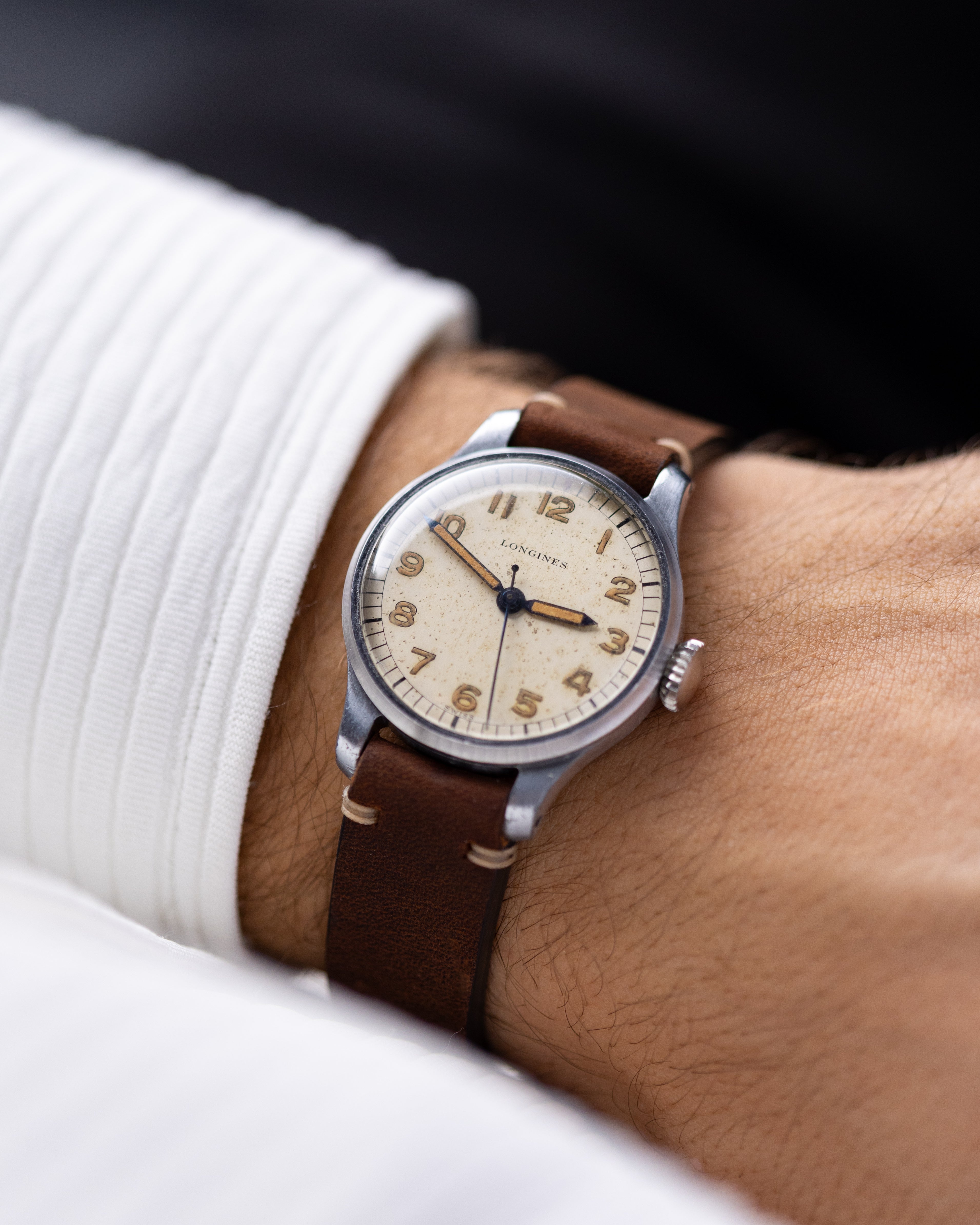 Vintage Longines 12L Military Pilot’s Watch, Cal. 12.68N, Radium Dial from 1940's - DuMarko