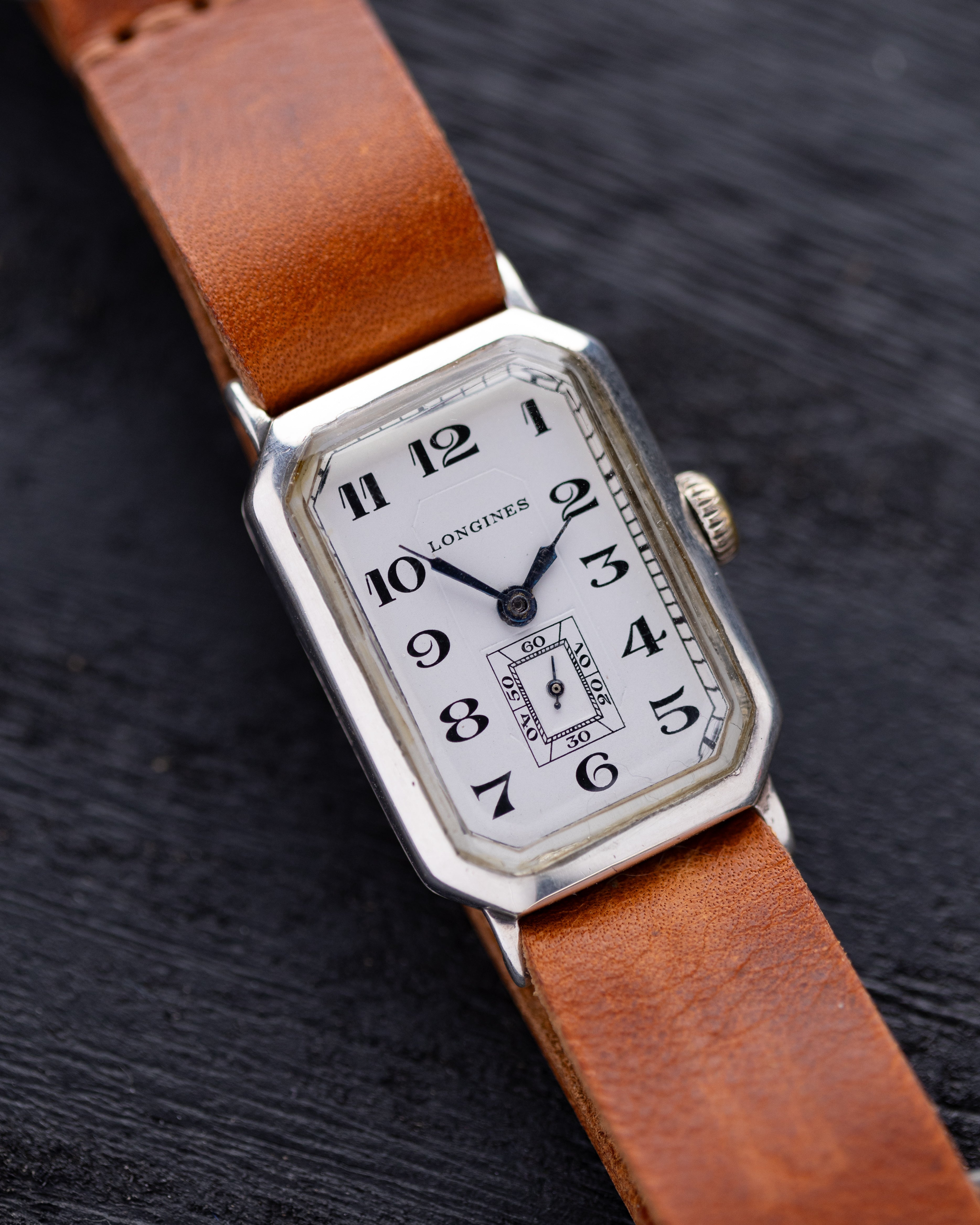 Vintage Longines 925 Silver tank, Swiss Art Deco watch - DuMarko