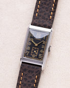 Vintage Longines Art Deco Tank, Black Gilt dial, Swiss Made Cal. 2517 from 1938 - DuMarko
