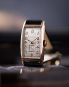 Vintage Longines Art Deco Tank, Breguet numerals, Cal. 9L, Rose gold - filled tonneau case from 1940's - DuMarko