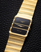 Vintage Longines Art Deco Tank, Cal. L978.2, Black Dial, Integrated Bracelet, Piaget Polo Style, Men's Watch - DuMarko