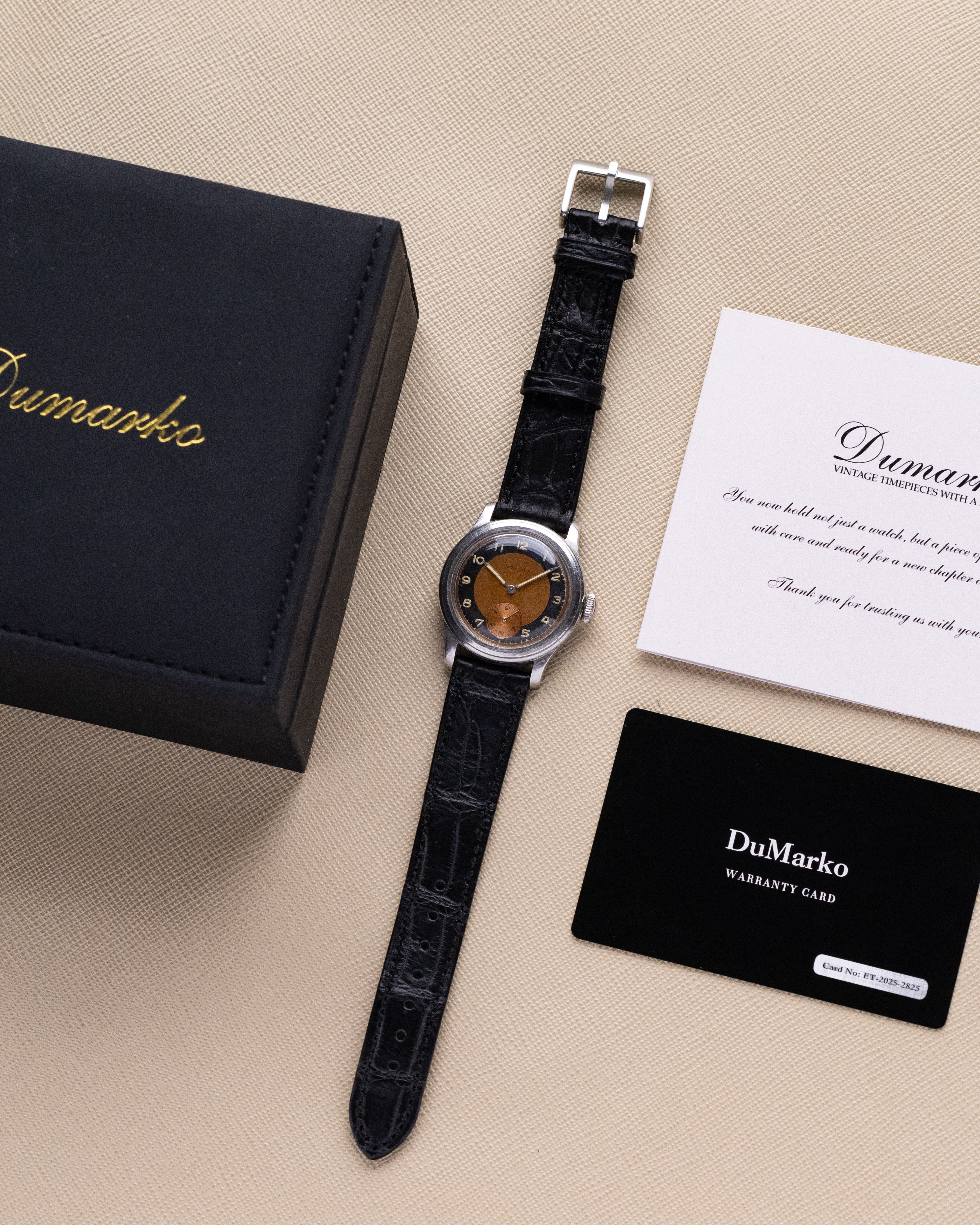 Vintage Longines Bullseye Copper Dial, Swiss watch, Cal. 12.68Z from 1943 - DuMarko