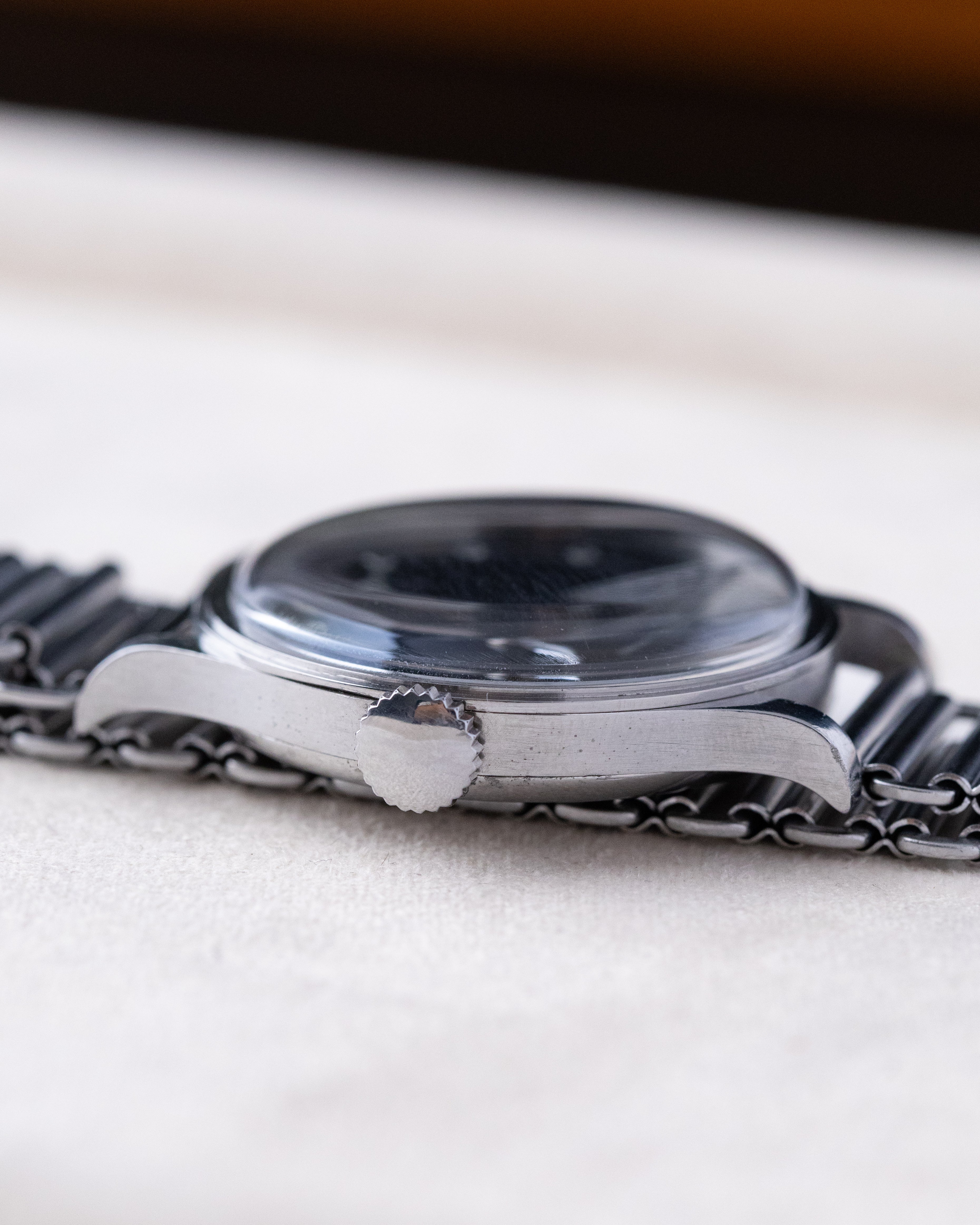 Vintage Longines Calatrava Steel Stepped Case, Ref. 4179, Black Sector glossy dial from 1940 - DuMarko