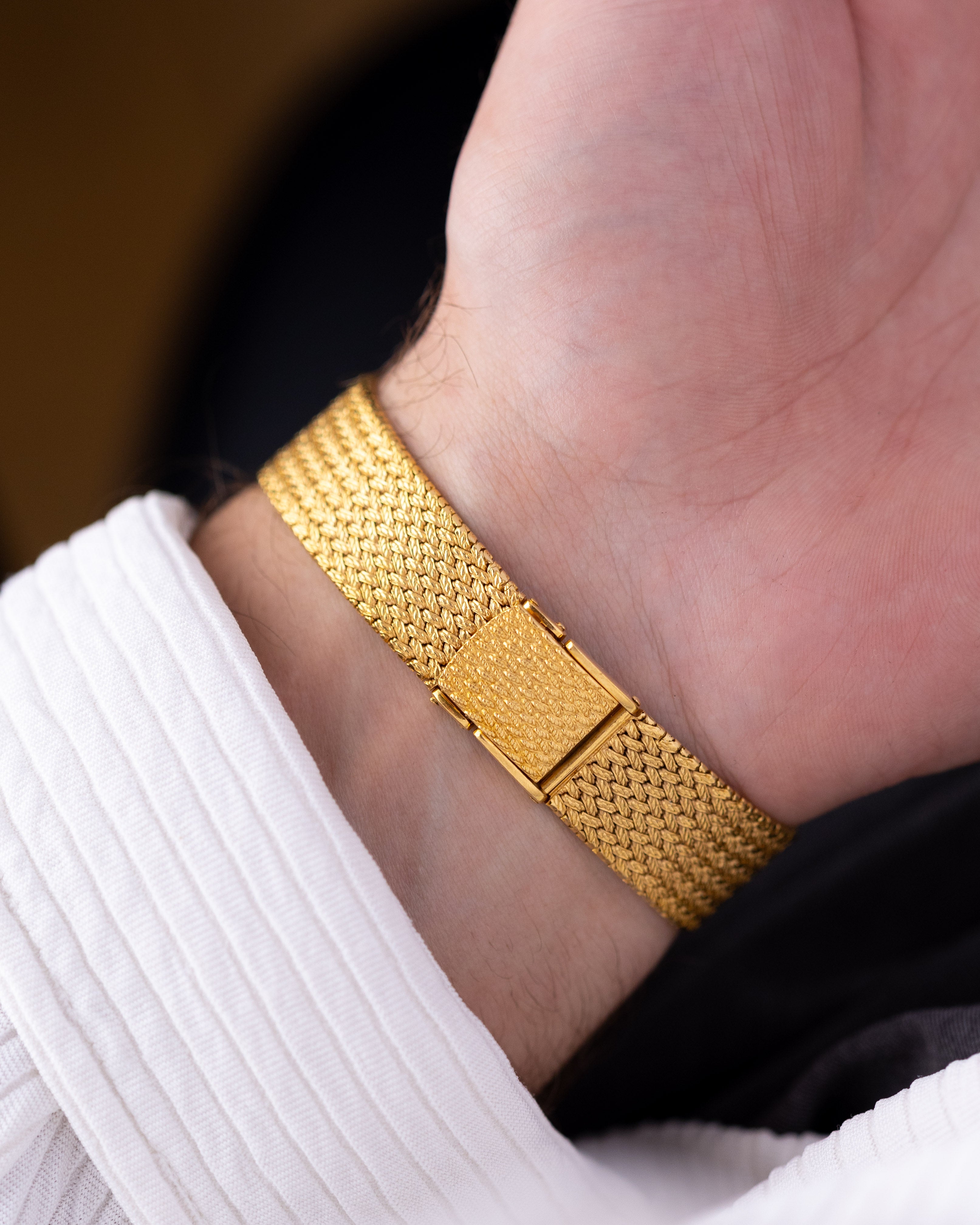 Vintage Longines Dress Watch, Cushion case, Chocolate Dial, Gold Mesh Bracelet, Cal. L847.4, Circa 1980 - DuMarko