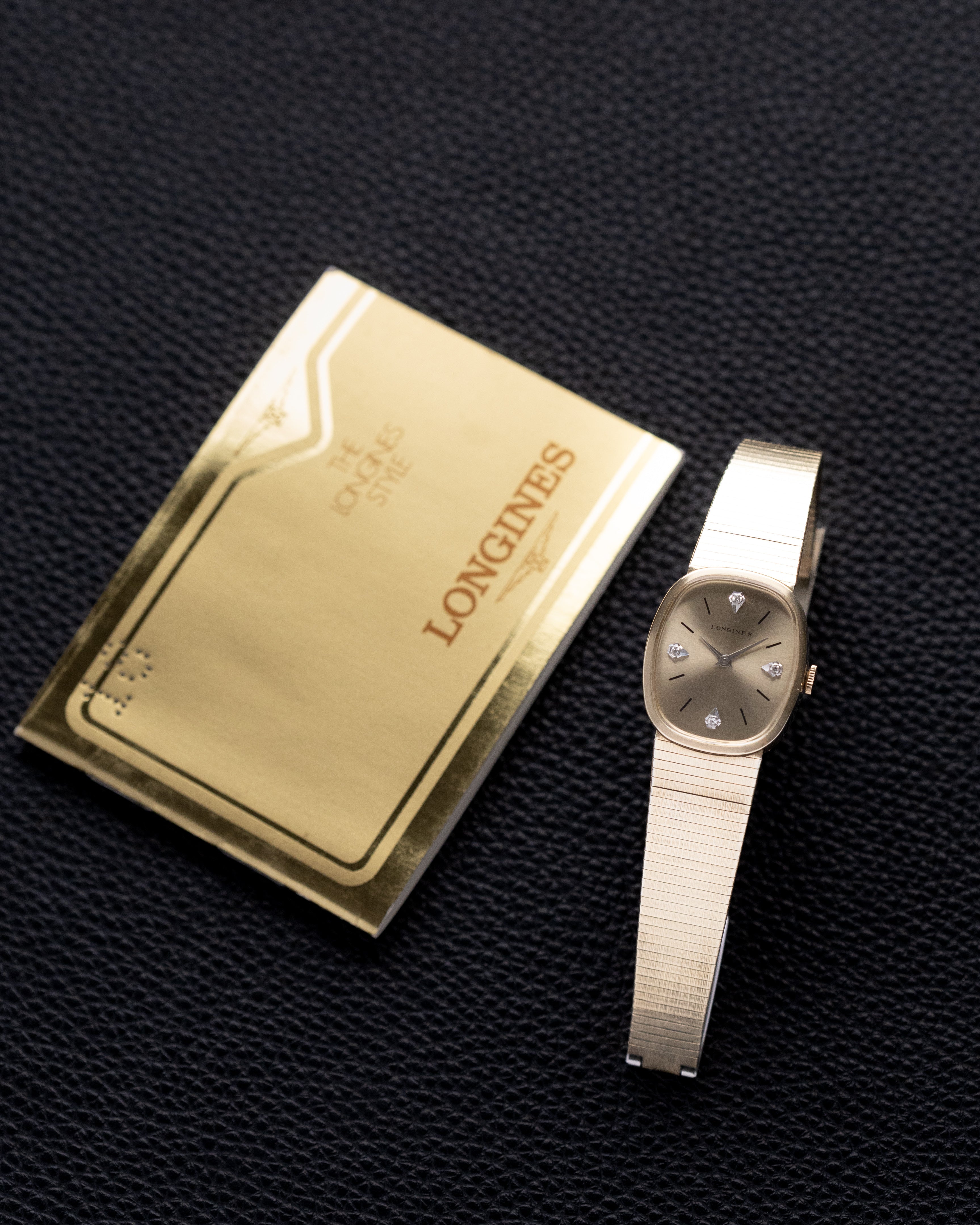 Vintage Longines Ellipse Case, Diamond Dial, Cal. 528, Gold - Plated Dress Watch from 1960's - DuMarko