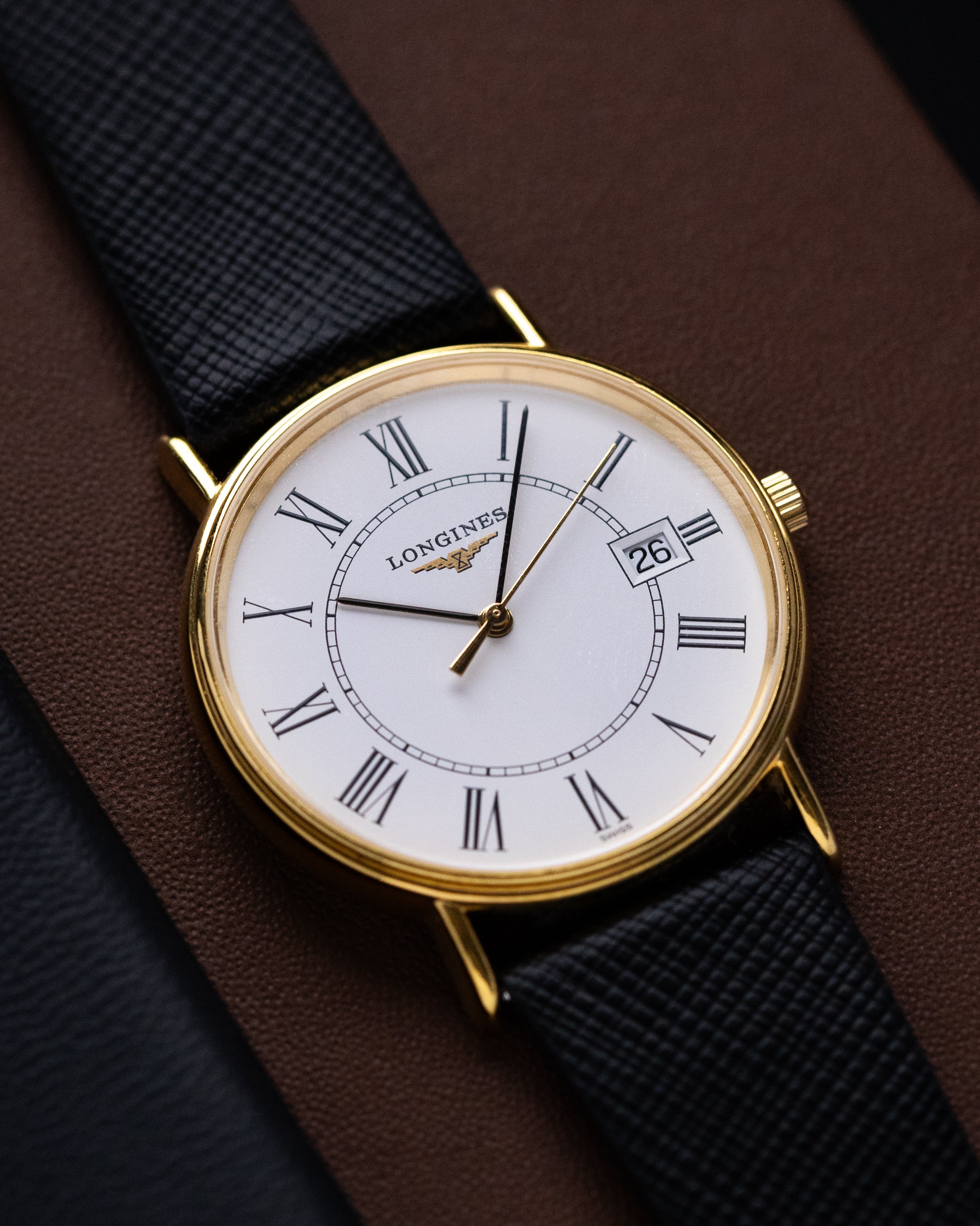 Vintage Longines Grand Classic Ref. L.4.720.2, Roman Numeral, Date Window, Quartz Watch - DuMarko