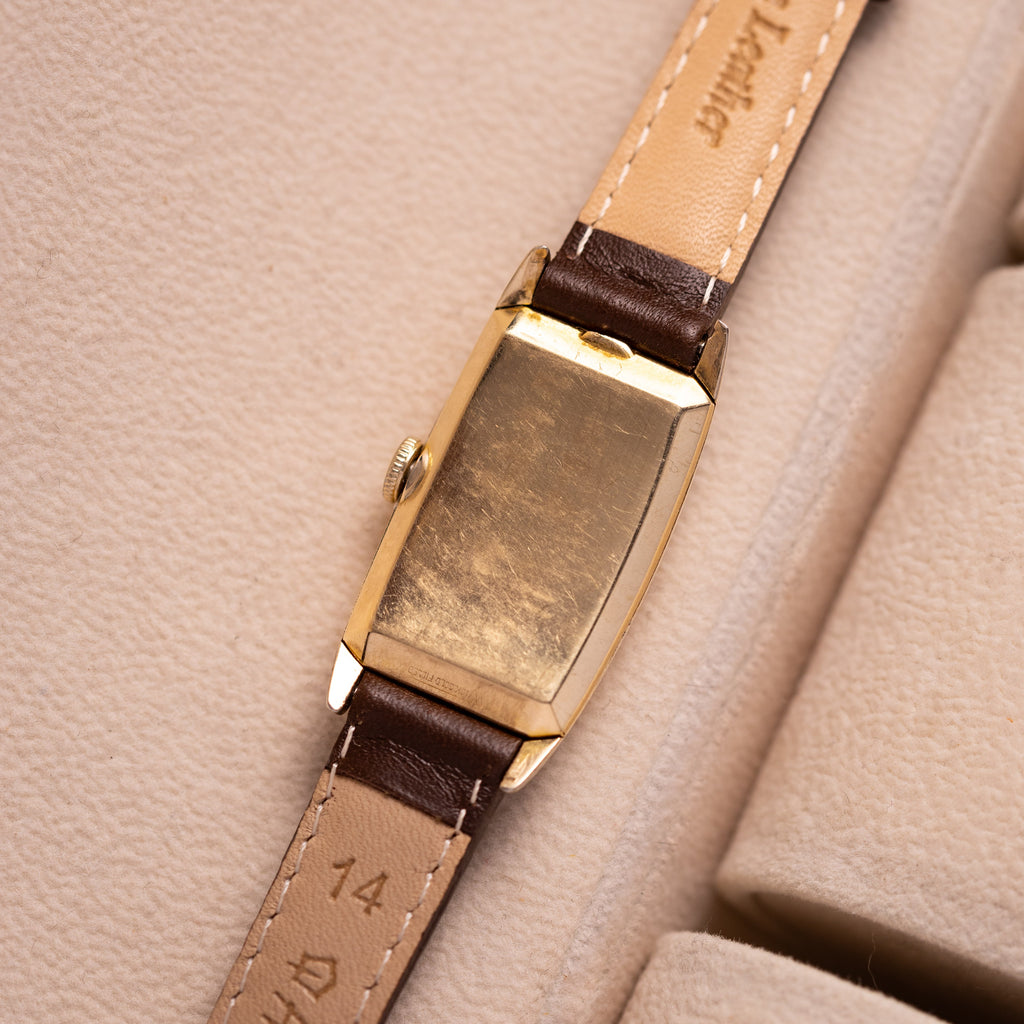 Vintage "Longines" Salmon dial, 10k Gold Filled Art Deco watch from 1938 - VintageDuMarko