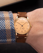 Vintage Longines Salmon Dial, Oversize 37,5 mm case, Art Deco watch from 1940s - VintageDuMarko