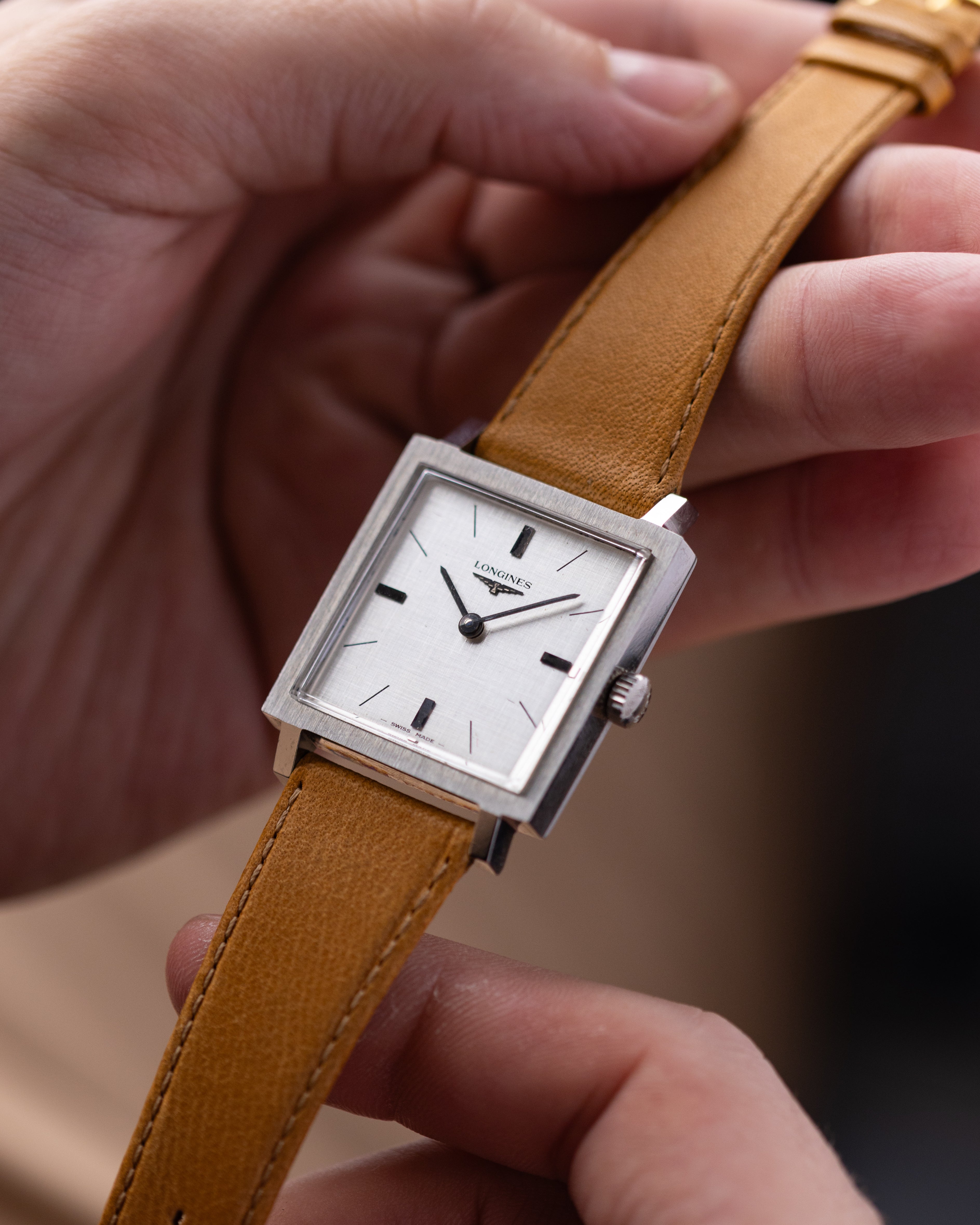 LONGINES ロンジン L150.2 メンズ腕時計 スクエア タンク Men's SWISS Vintage 1988 Watch LONGINES 