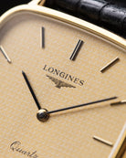Vintage Longines Swiss Quartz Watch, Check pattern dial from 1970's - DuMarko