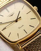 Vintage Longines Swiss Watch, Gold - plated "TV" Case, Quartz Cal. L977.2 from 1970's - DuMarko