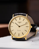 Vintage Longines Swiss Watch, Quartz Movement, Champagne Dial from 1970's - DuMarko