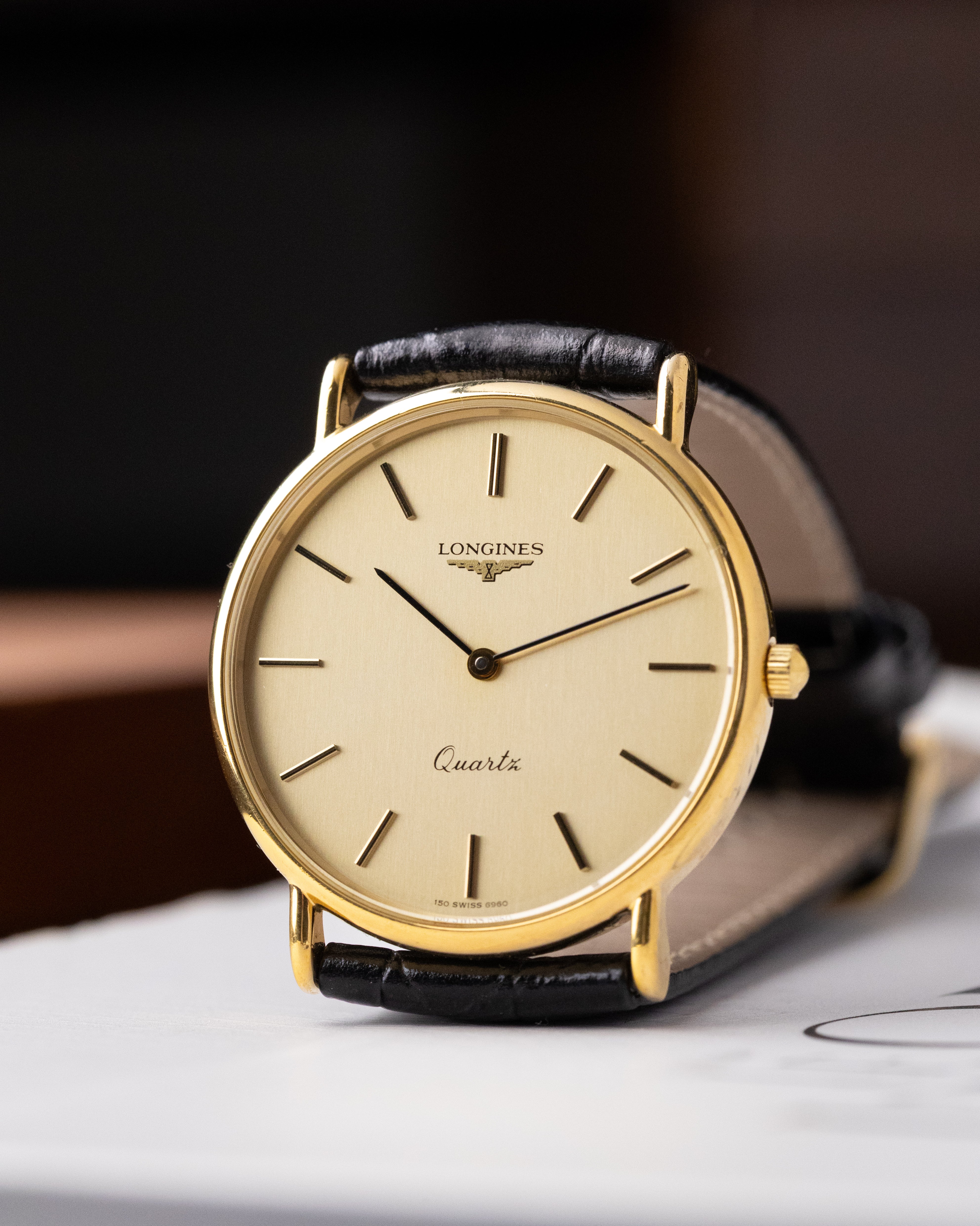 Vintage Longines Swiss Watch, Quartz Movement, Champagne Dial from 1970's - DuMarko