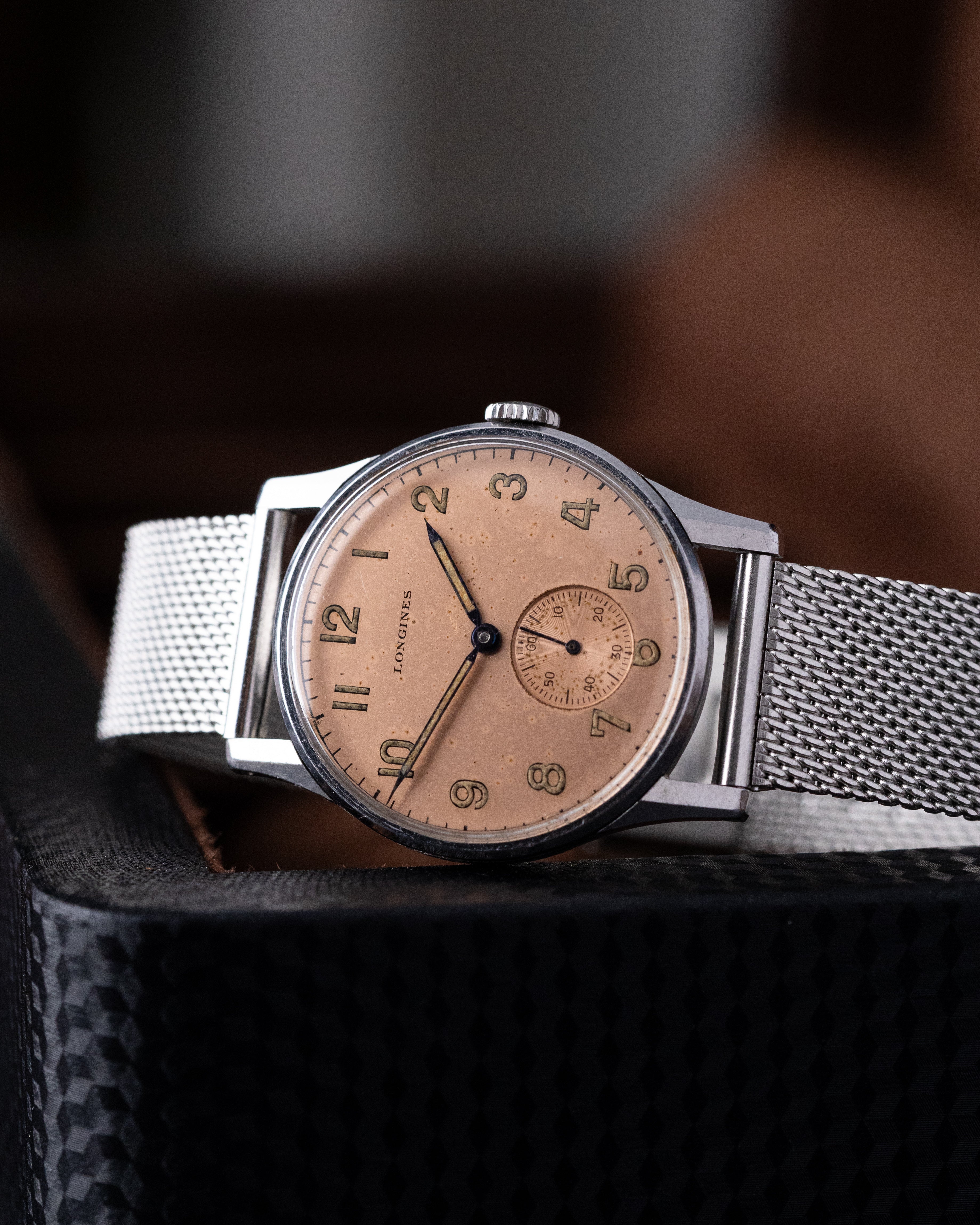 Vintage Longines Swiss Watch, Rare salmon patina dial, Cal. 23M from 1943 - DuMarko