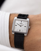 Vintage Longines Swiss Watch, Square Tank, Linen Dial from 1970’s - DuMarko
