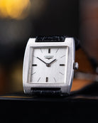 Vintage Longines Swiss Watch, Square Tank, Linen Dial from 1970’s - DuMarko