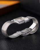 Vintage Longines Swiss Watch, Square Tank, Silver Linen Dial from 1970’s - DuMarko