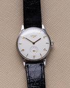 Vintage Longines Swiss Watch, Sub Second, Ref. 48589, Crisp White Dial Cal. 12.68Z Circa 1951 - DuMarko