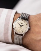 Vintage Longines Swiss Watch, Unique Guilloché Dial, Ref. 7033 - 2, Cal. 12.68Z from 1954 - DuMarko