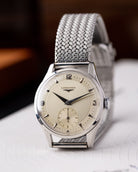 Vintage Longines Swiss Watch, Unique Guilloché Dial, Ref. 7033 - 2, Cal. 12.68Z from 1954 - DuMarko