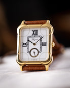 Vintage Longines Tank “Bubble” Sub Seconds Ref. 7169, Quartz, Gold Plated, NOS with Tag, 1980s - DuMarko