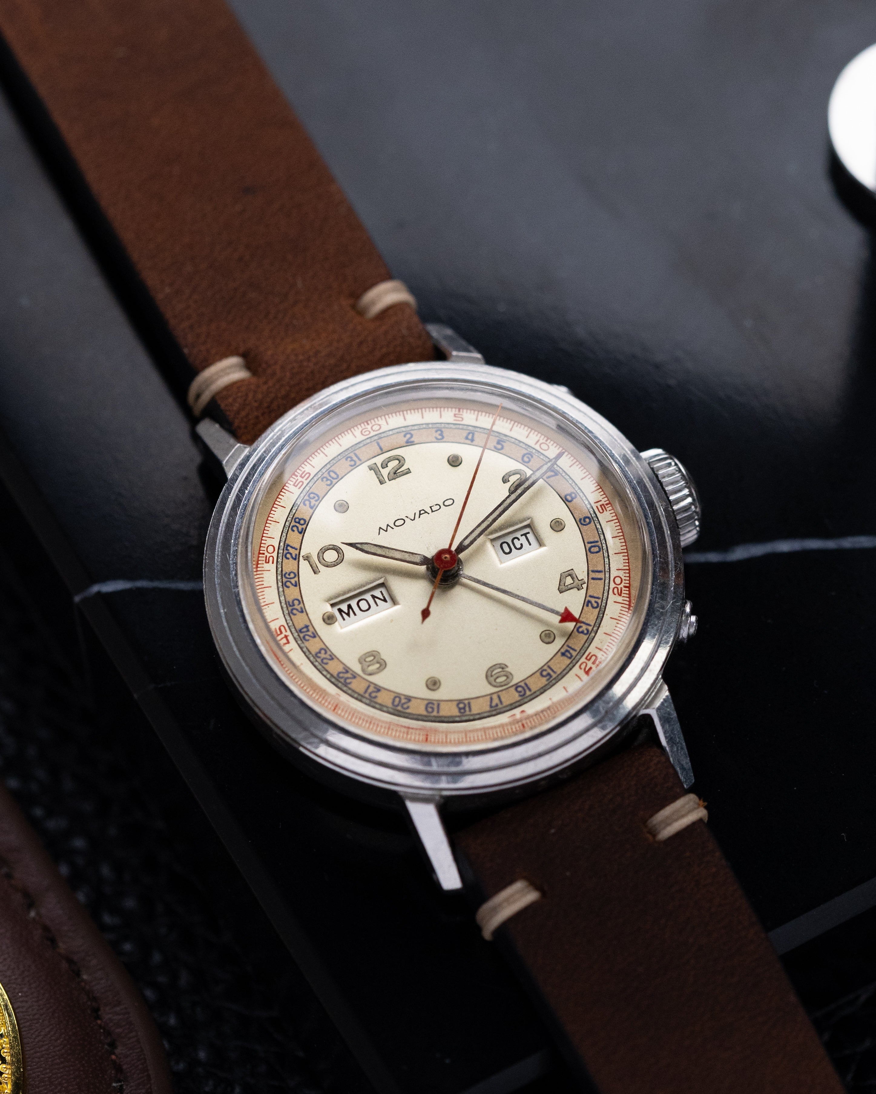 Vintage Movado Calendograph, Triple Calendar, Borgel Case, Ref. 14819 from 1950's - DuMarko