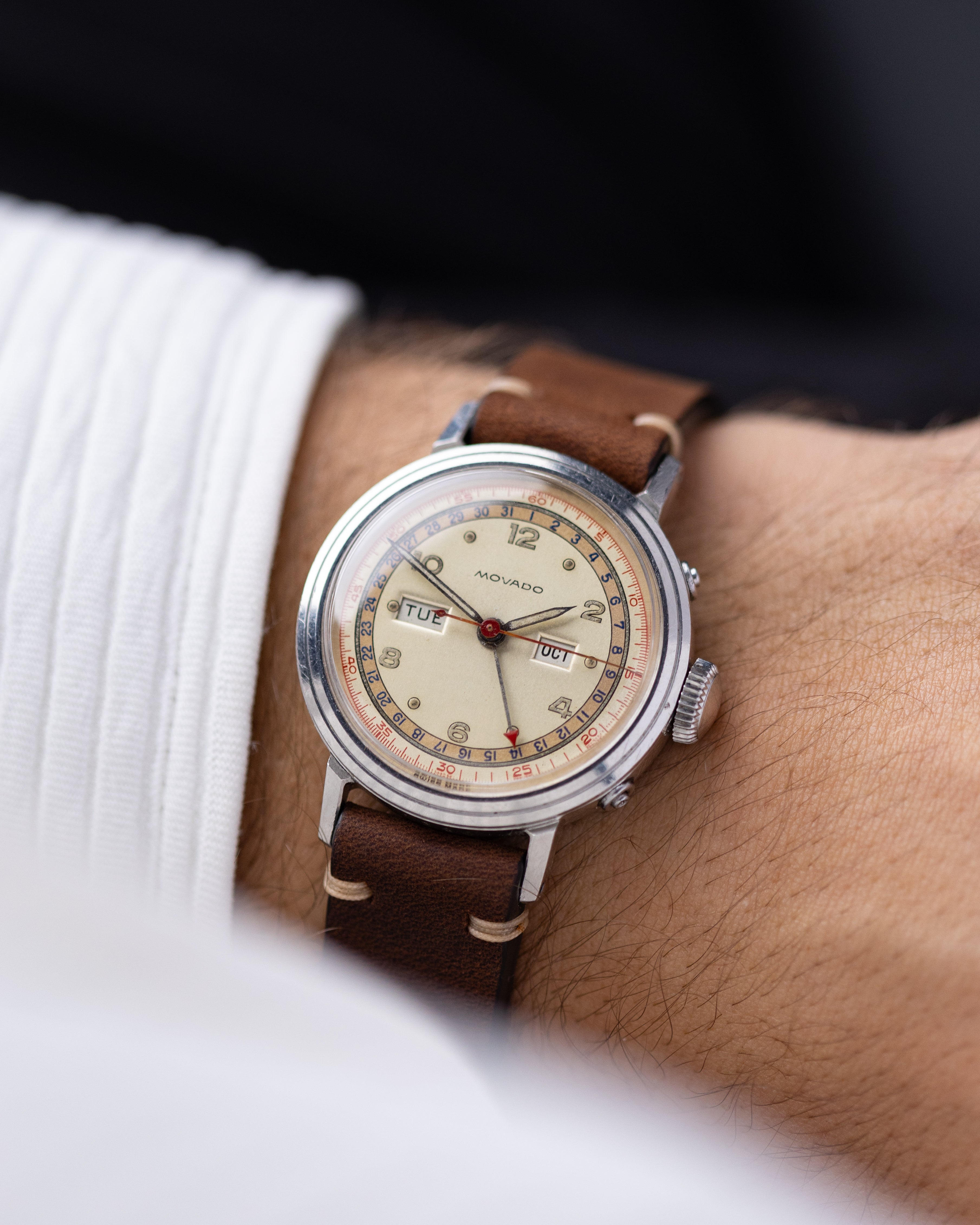 Vintage Movado Calendograph, Triple Calendar, Borgel Case, Ref. 14819 from 1950's - DuMarko