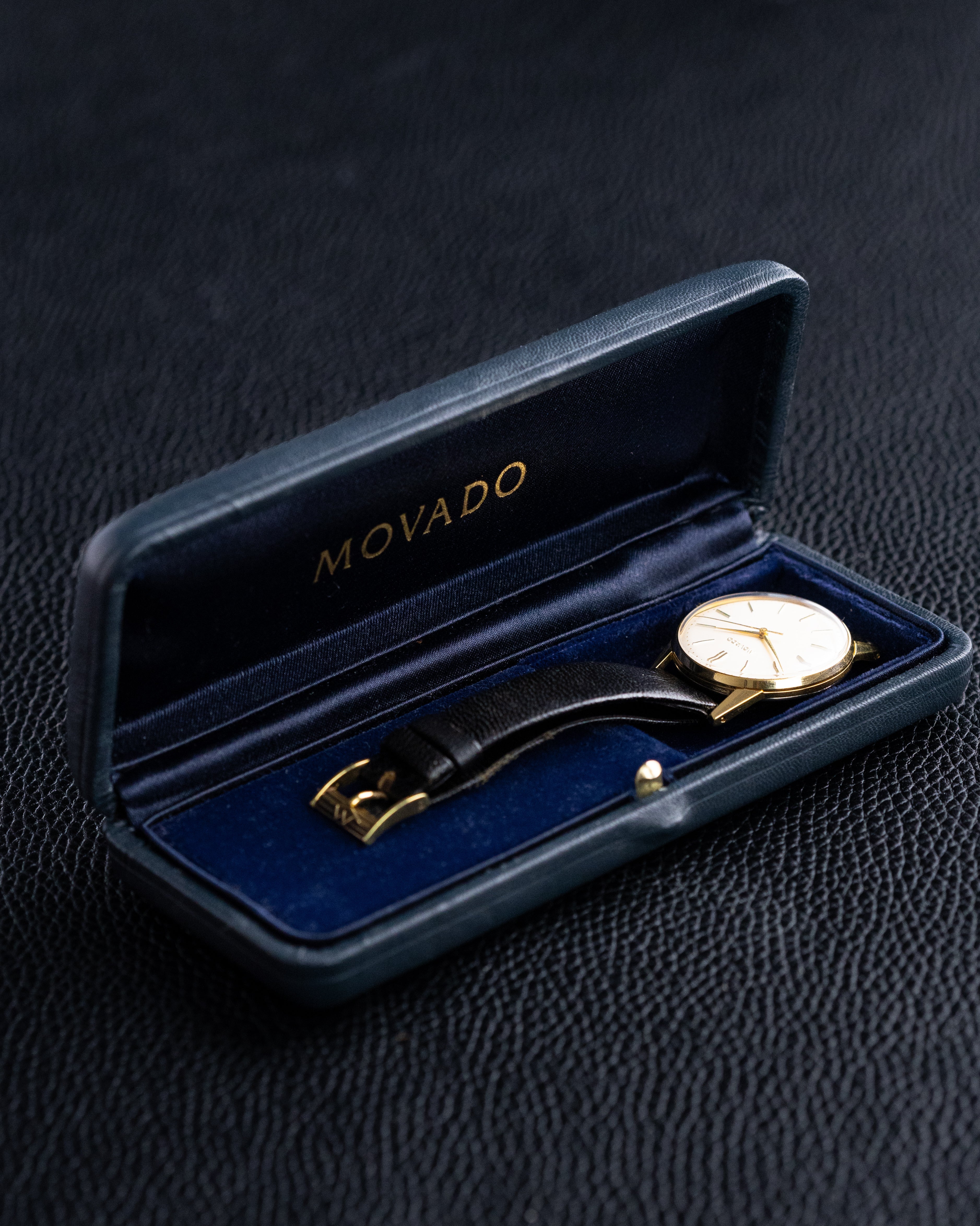 Vintage Movado Manual Wind Swiss Watch, Cal. 3219 with Original Box and Strap - DuMarko