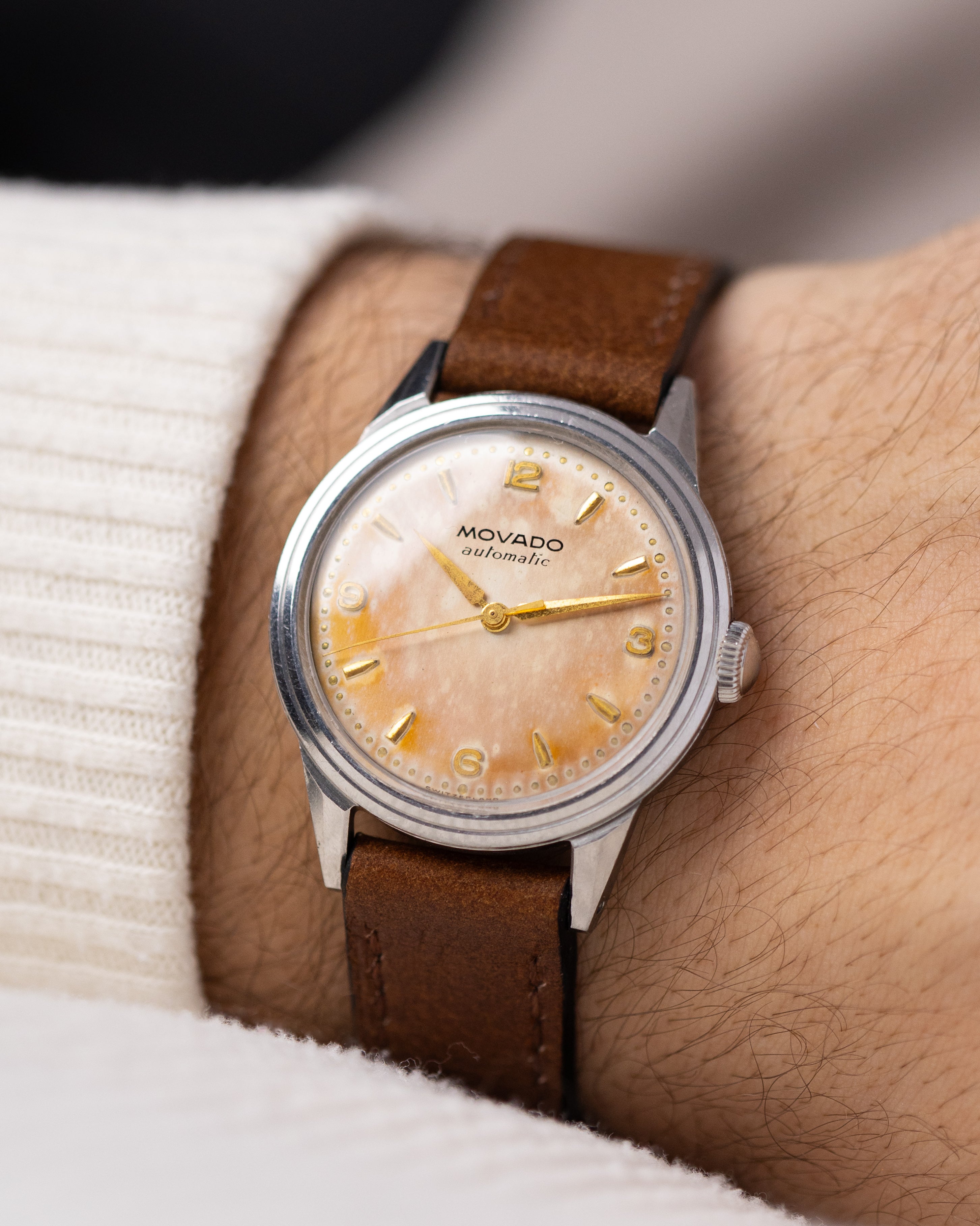 Vintage Movado Swiss Watch, François Borgel (FB) Case, Automatic Bumper Cal. 221A. from 1940's - DuMarko