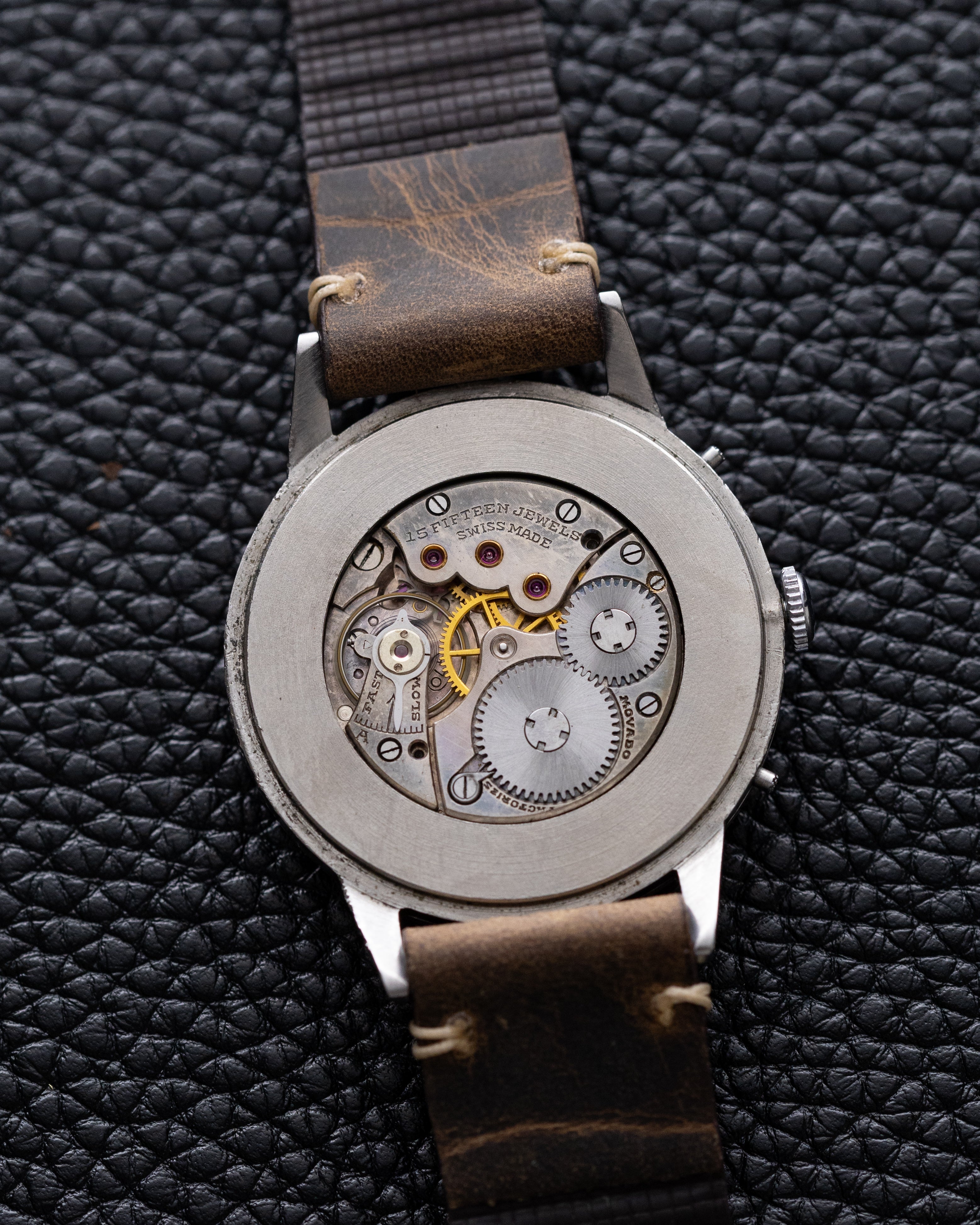 Vintage Movado Triple Calendar, Oversized 36 mm case from