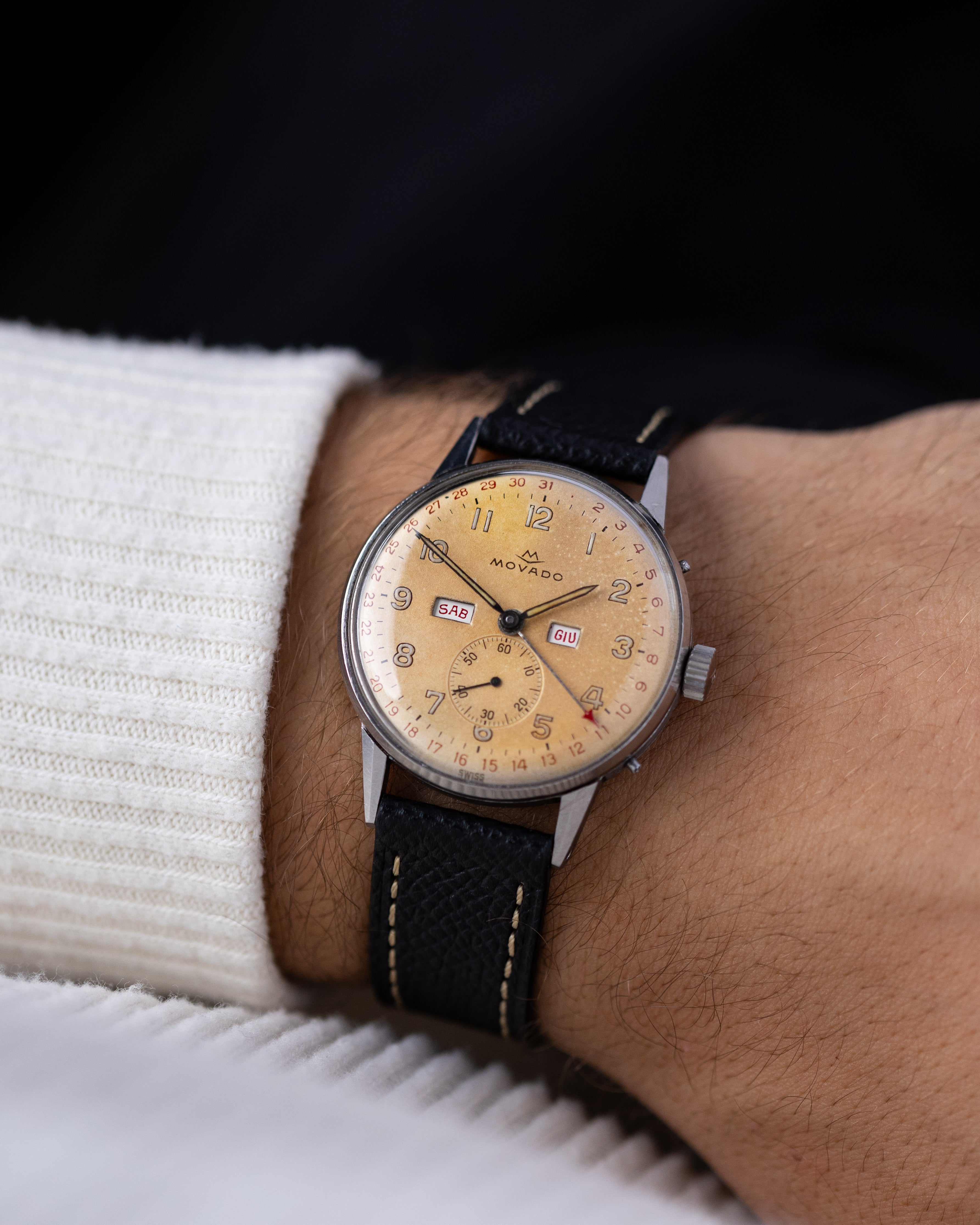 Vintage Movado Triple Calendar, Ref. 14806, Cal. Movado 470, Oversized 36 mm case from 1940's - DuMarko