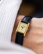 Vintage Must de Cartier Tank, Mechanical, Lemon Dial, Vermeil Case, Original Box & Papers - DuMarko