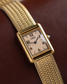 Vintage Must de Cartier Tank, Quartz, Cream Dial, Arabic Numerals, Vermeil Case from 1990's - DuMarko