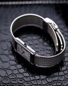 Vintage Must de Cartier Tank, Ref. 690006, Silver & Rhodium Case, Blue Roman Numerals, Quartz from 1990's - DuMarko