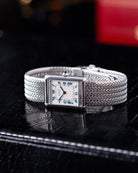 Vintage Must de Cartier Tank, Ref. 690006, Silver & Rhodium Case, Blue Roman Numerals, Quartz from 1990's - DuMarko