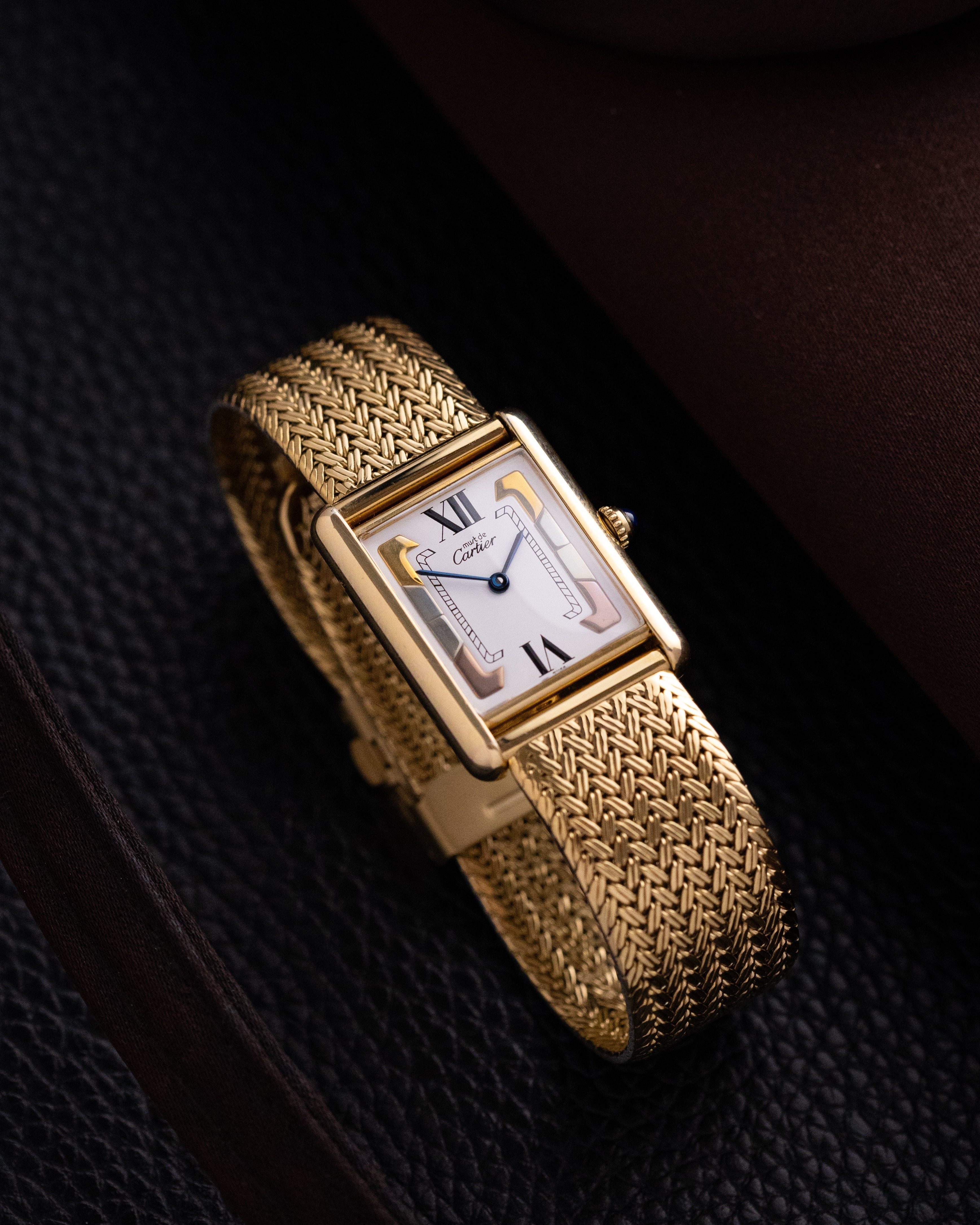 Vintage Must de Cartier Tank, Trinity Dial, Ref. 590005, Swiss Quartz Watch - DuMarko