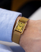 Vintage Must de Cartier Tank Vermeil, Mechanical, Lemon Dial with roman numerals, Ref. 6 040003 from 1980s - DuMarko