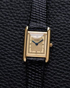 Vintage Must de Cartier Tank Vermeil Ref. 3 66001, Art Deco, Two - tone Lemon Dial from 1980’s - DuMarko