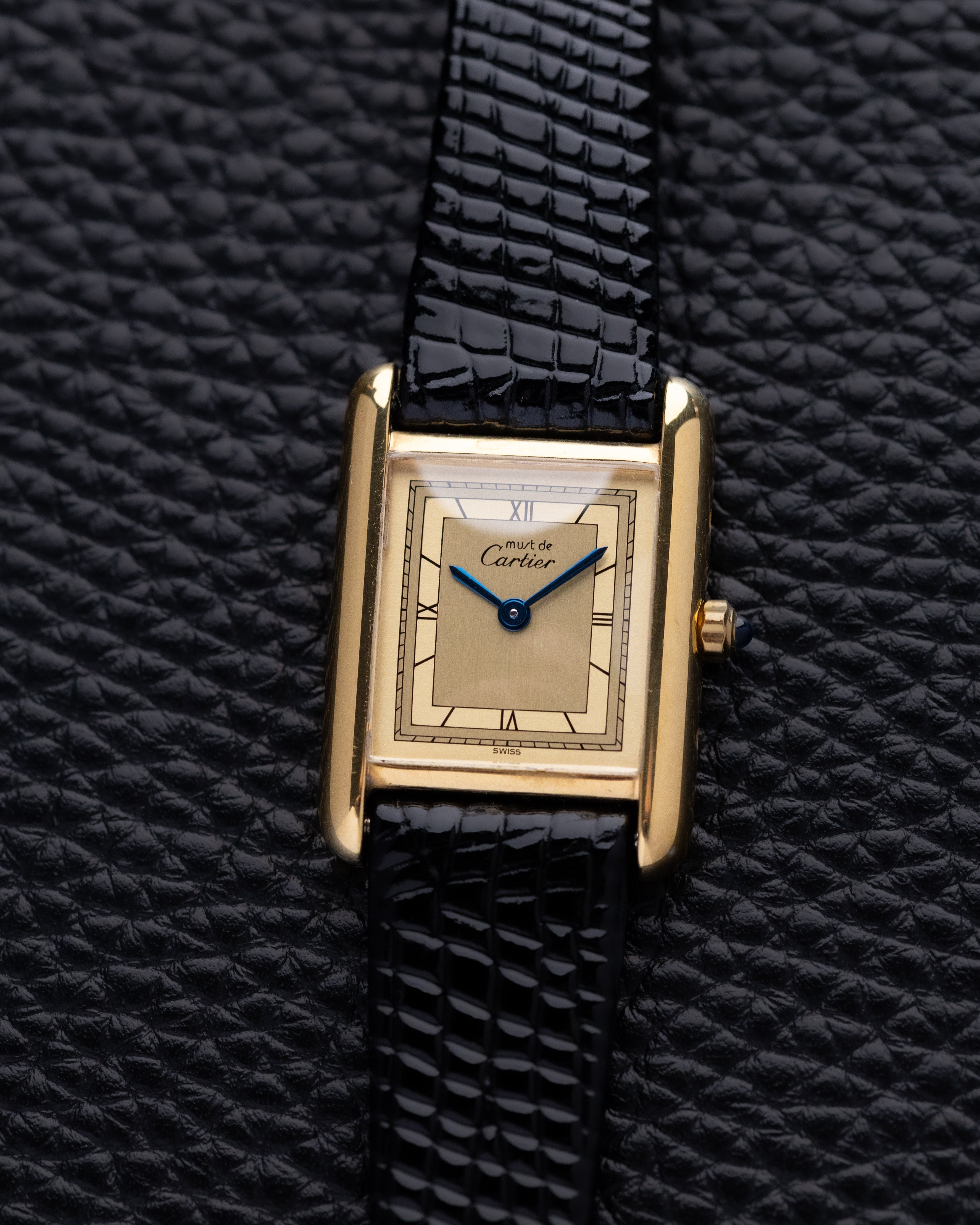 Vintage Must de Cartier Tank Vermeil Ref. 3 66001, Art Deco, Two - tone Lemon Dial from 1980’s - DuMarko