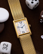 Vintage Must de Cartier Tank Vermeil, Trinity Dial, Ref. 590005, Swiss Quartz Watch - DuMarko
