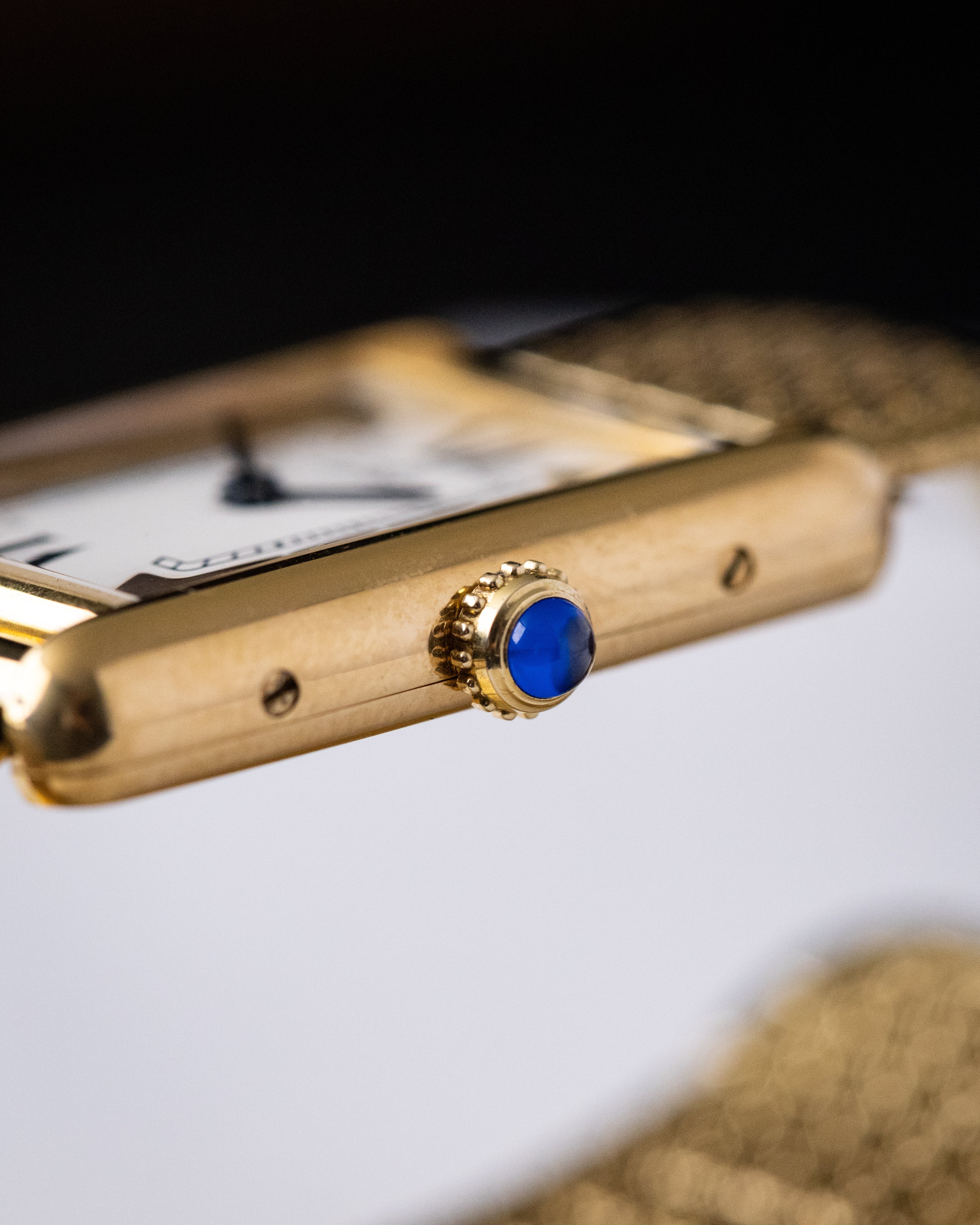 Vintage Must de Cartier Tank Vermeil, Trinity Dial, Ref. 590005, Swiss Quartz Watch - DuMarko