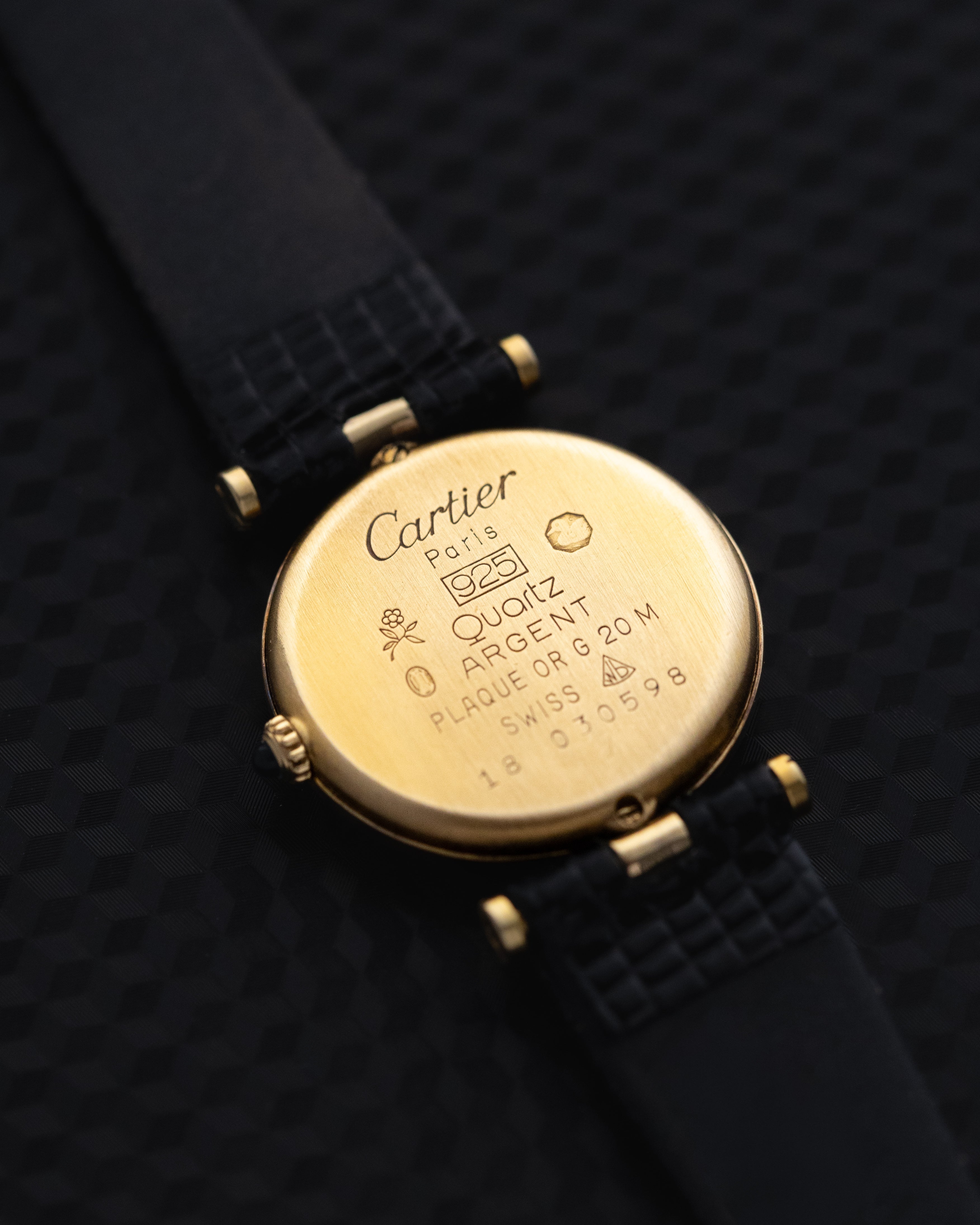 Vintage Must de Cartier Vendôme, Quartz, Burgundy Dial, Vermeil case, Ladies Watch - DuMarko